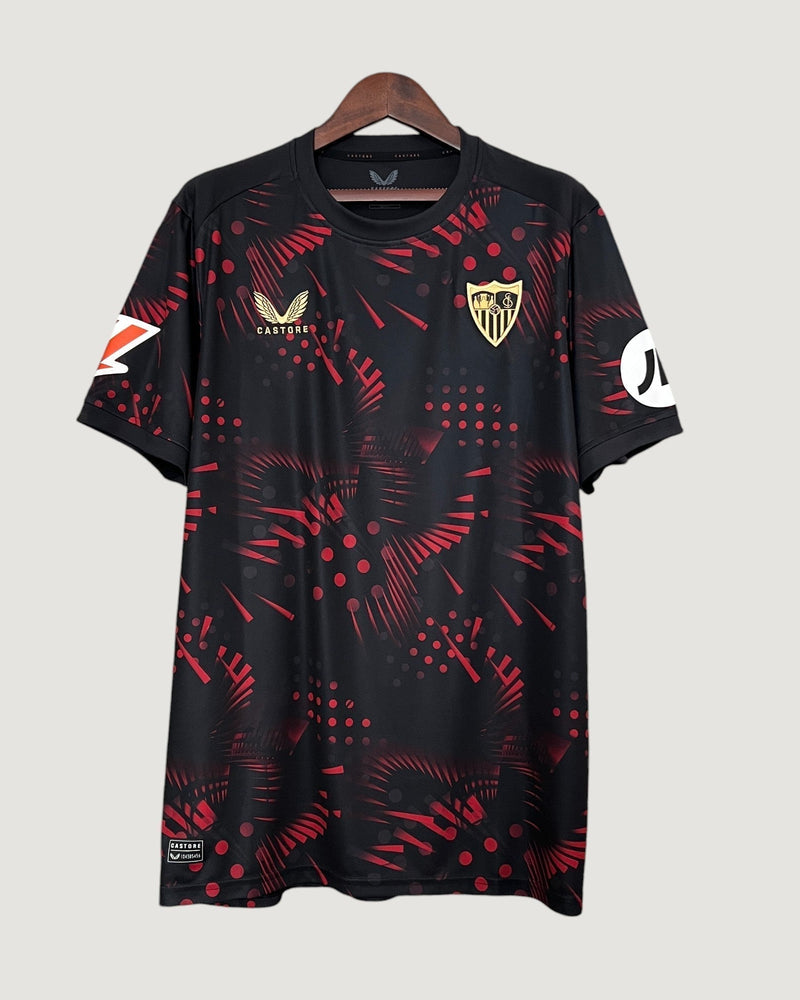 Sevilla FC - Maillot Extérieur 24/25 - Noir, Rouge