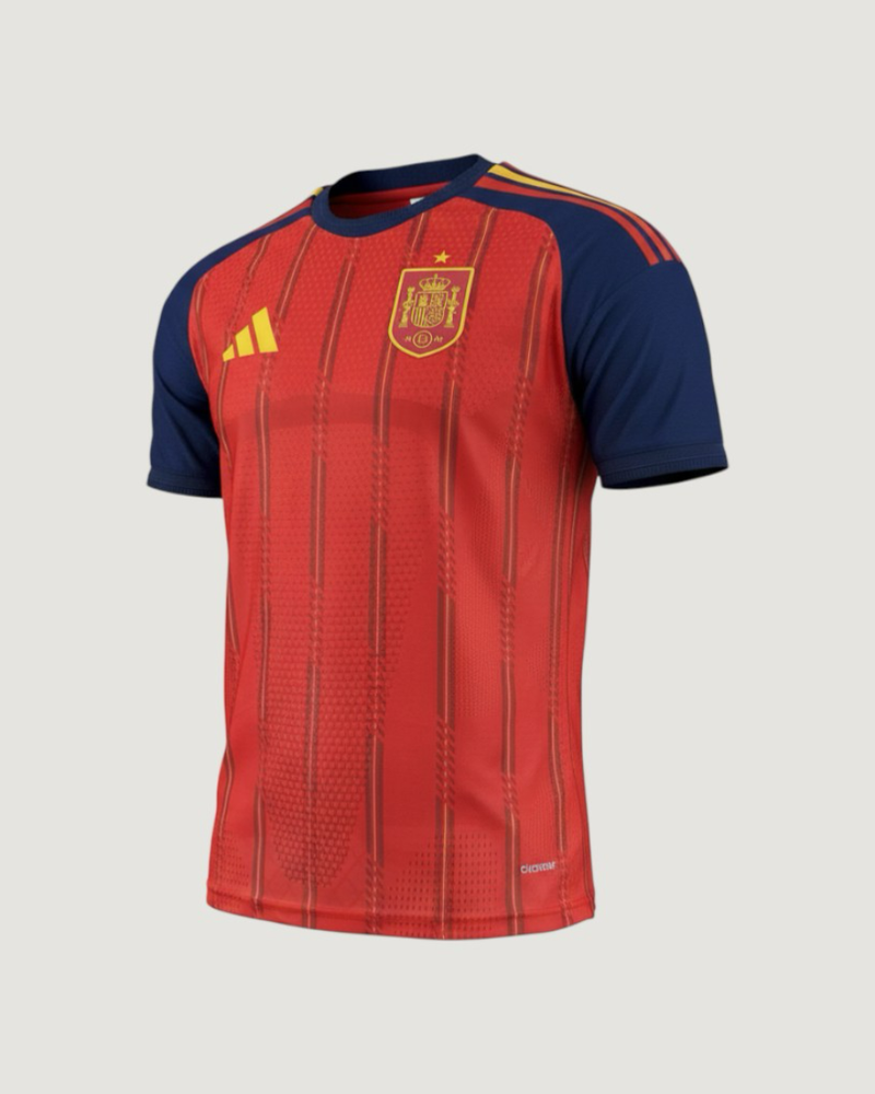Espagne – Maillot Domicile Coupe du Monde 2026 – Rouge, Bleu, Jaune