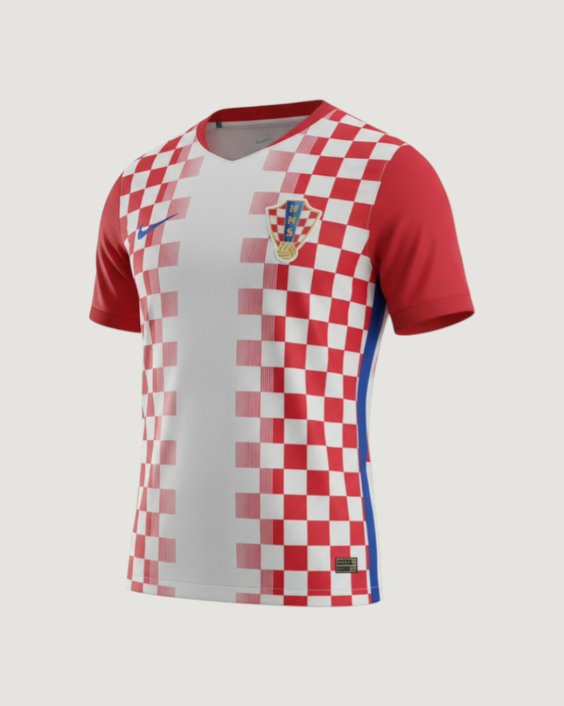 Croatie – Maillot Domicile Coupe du Monde 2026 – Damier rouge & blanc iconique