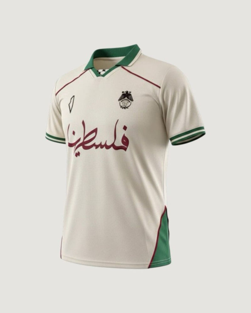 CD Palestino – Maillot 2025/26 – Écru, Vert, Bordeaux
