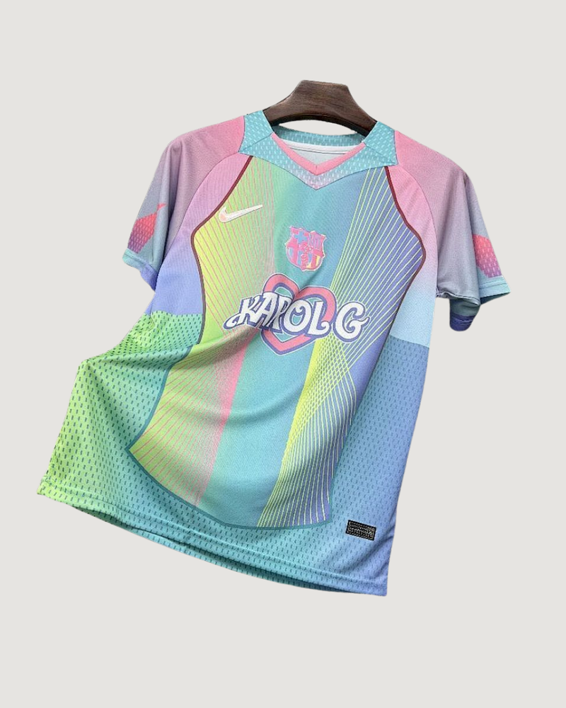 FC Barcelone – Maillot Concept Karol G 2025/26 – Multicolore Pastel