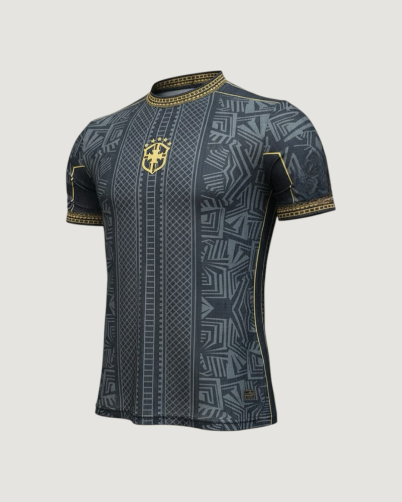 Brésil – Maillot Concept 2026 – Noir, Gris, Or