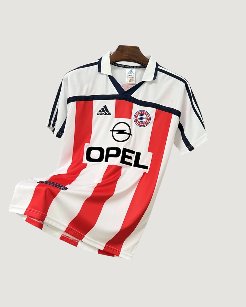 Bayern Munich – Maillot Retro 2000/01 – Blanc & Rouge
