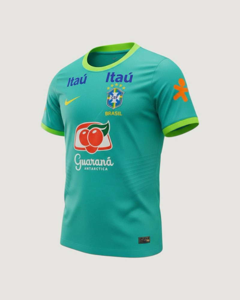 Brésil – Maillot d’Entraînement 2025/26 Homme – Vert lac, Vert clair