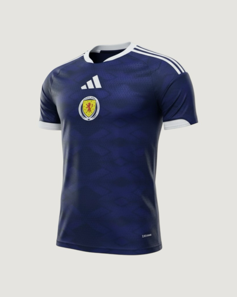 Écosse – Maillot Domicile Coupe du Monde 2026 – Bleu Marine, Blanc