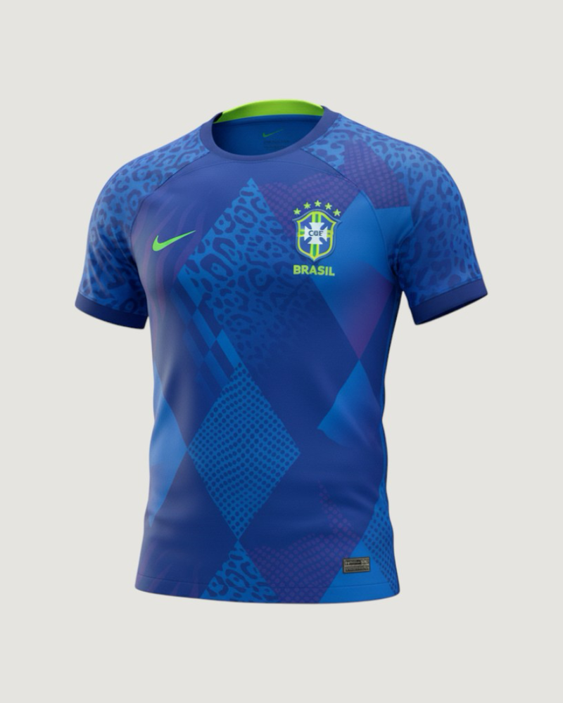 Brésil – Maillot Extérieur 2025-2026 – Bleu, Jaune