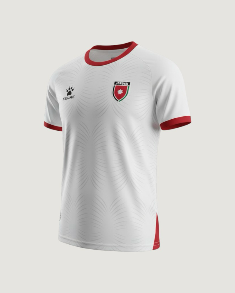 Jordanie – Maillot Domicile Coupe du Monde 2026 – Blanc, Rouge