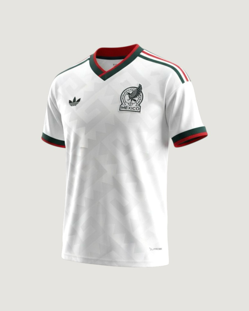 Mexique – Maillot Extérieur Coupe du Monde 2026 – Blanc, Vert, Rouge