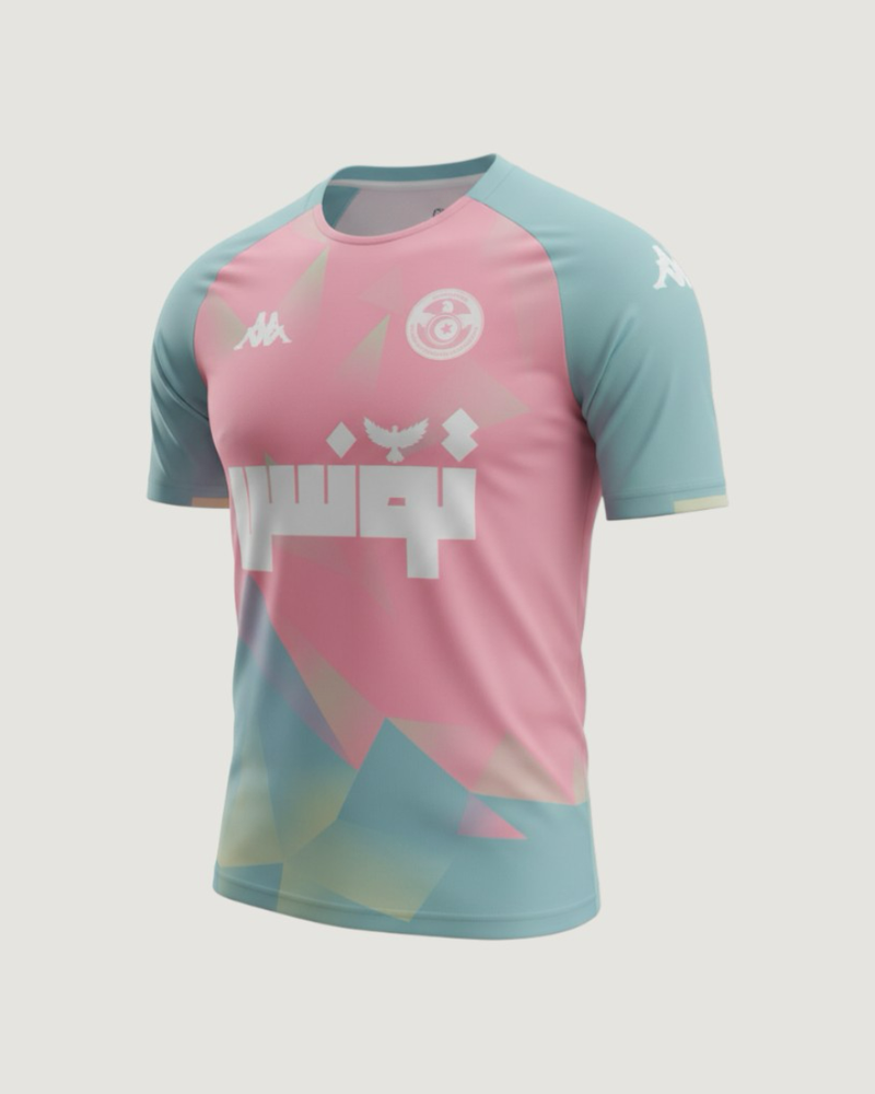 Tunisie – Maillot Concept 2025 – rose, bleu clair