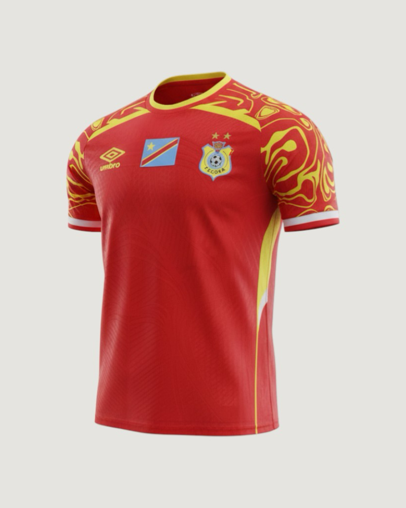 Congo – Maillot Domicile Coupe du Monde 2026 – Rouge, Jaune