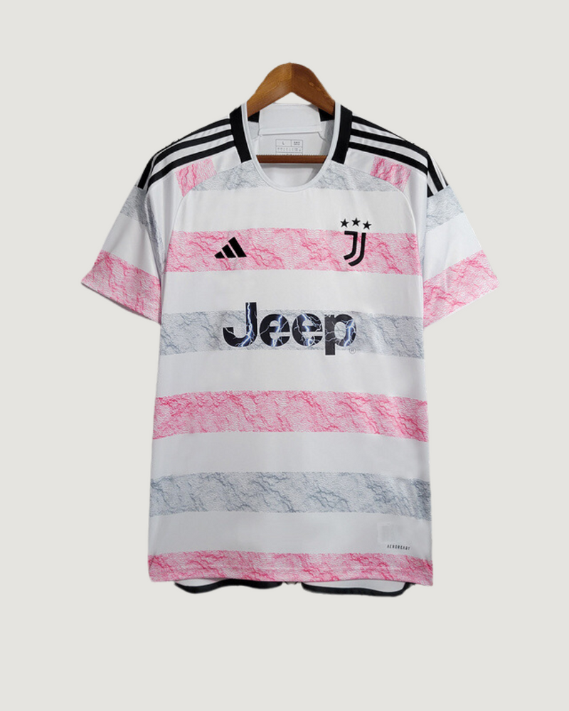 Juventus - Maillot Extérieur 23/24- Rose, Blanc ( Fan )