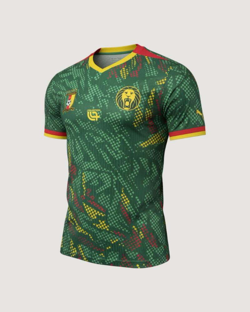 Cameroun – Maillot Domicile Coupe du Monde 2026 – Vert, Jaune, Rouge