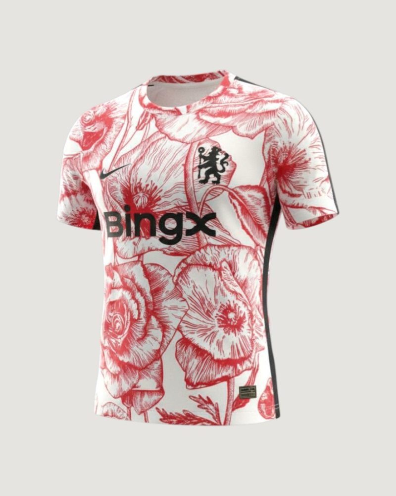 Chelsea – Maillot d’Entraînement 2025-2026 – Blanc / Rouge