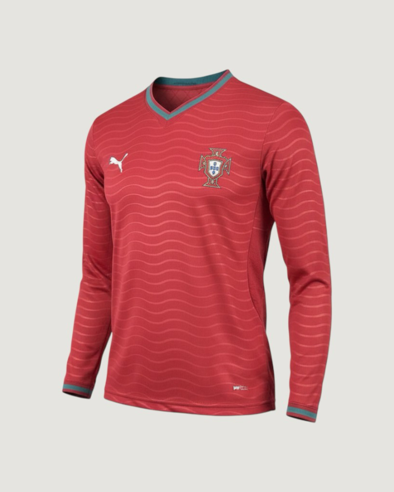 Portugal – Maillot Domicile Manches Longues Coupe du Monde 2026 – Rouge, Vert