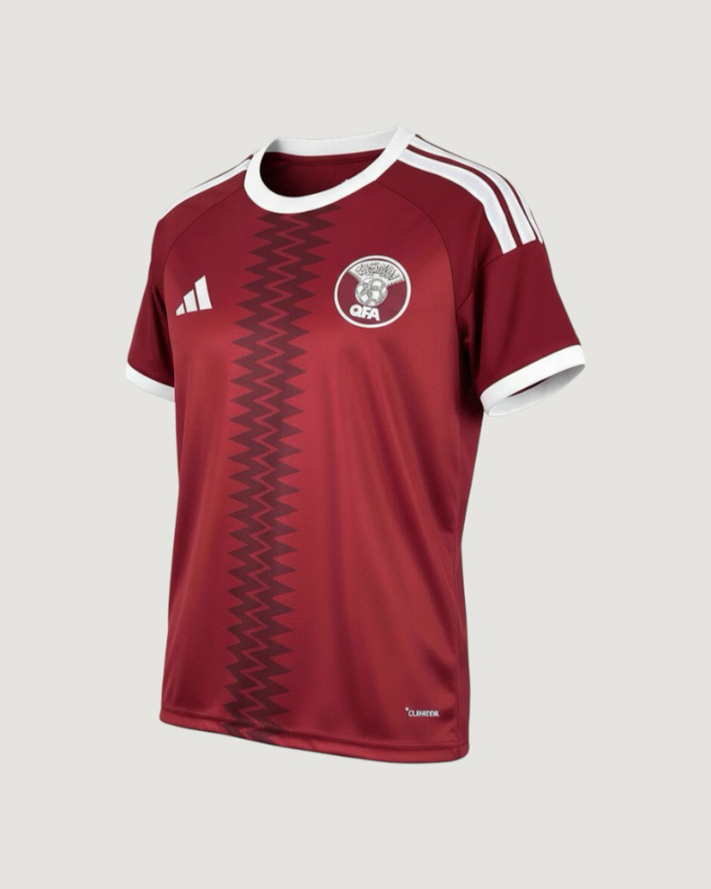 Qatar – Maillot Domicile Coupe du Monde 2026 – Bordeaux, Blanc