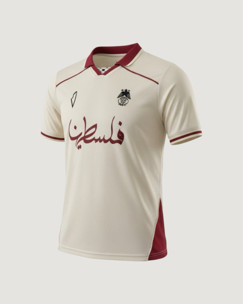 CD Palestino – Maillot 2025/26 – Écru, Rouge Bordeaux