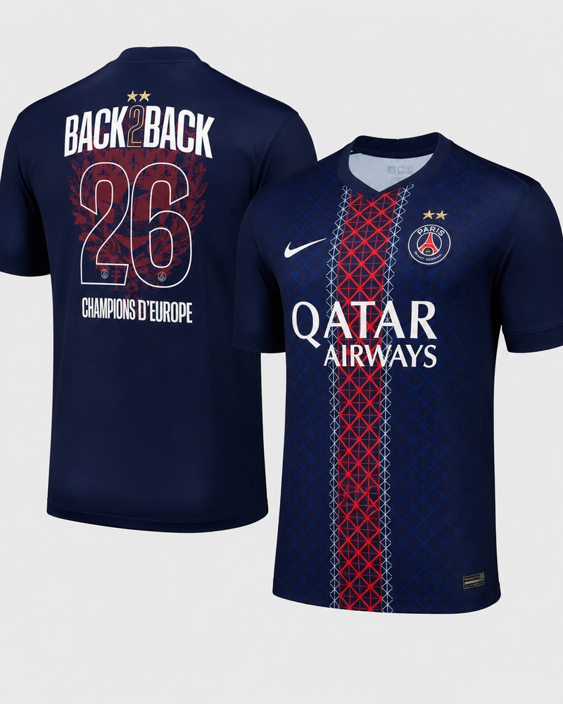Paris – Maillot Domicile "Back 2 Back" 25/26 - Bleu