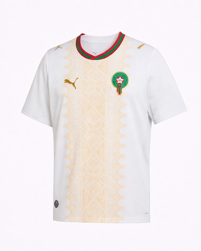 Maroc – Maillot Extérieur 26/27 – Blanc/Or