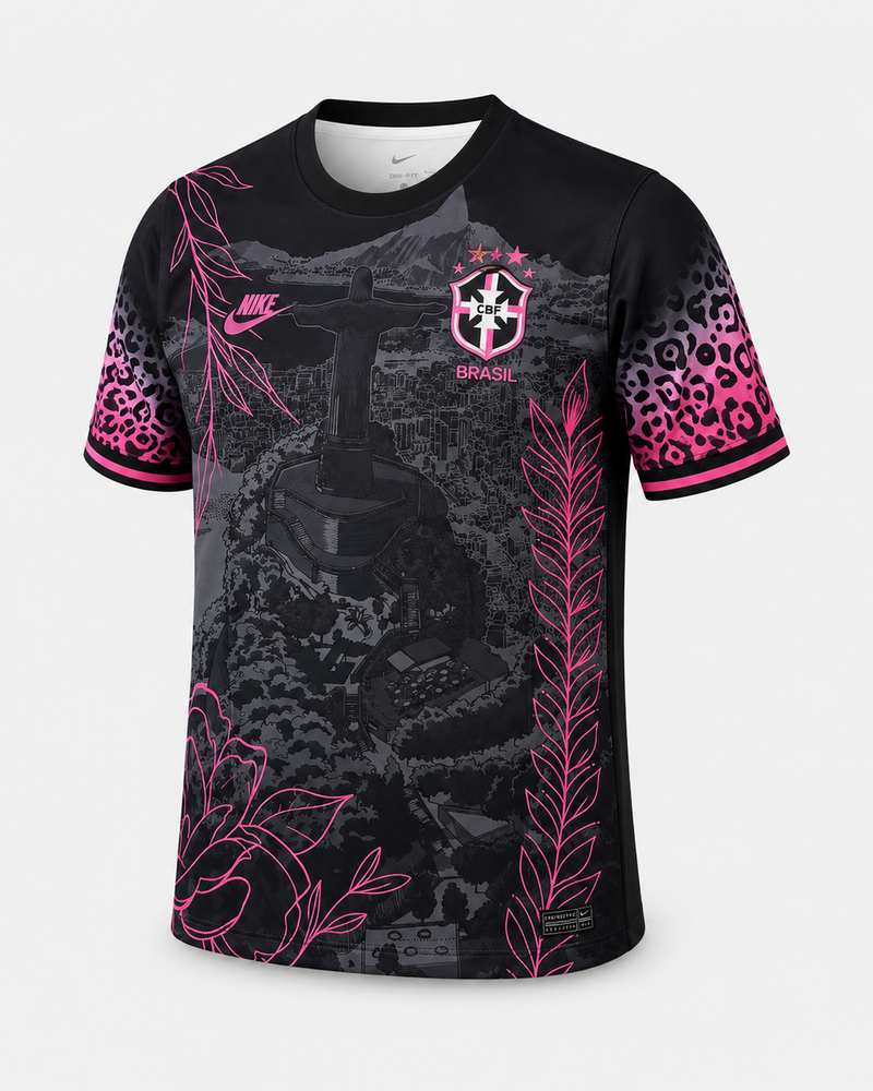 Brésil - Maillot Concept 25/26 - Noir/Rose