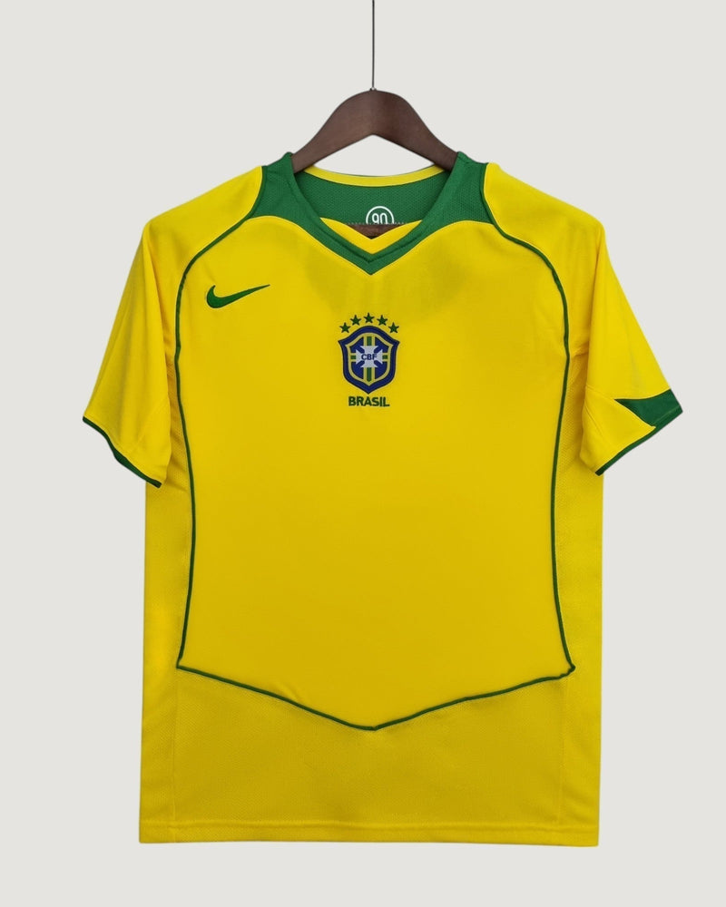 Brésil - Maillot Rétro 2002 - Jaune,Vert