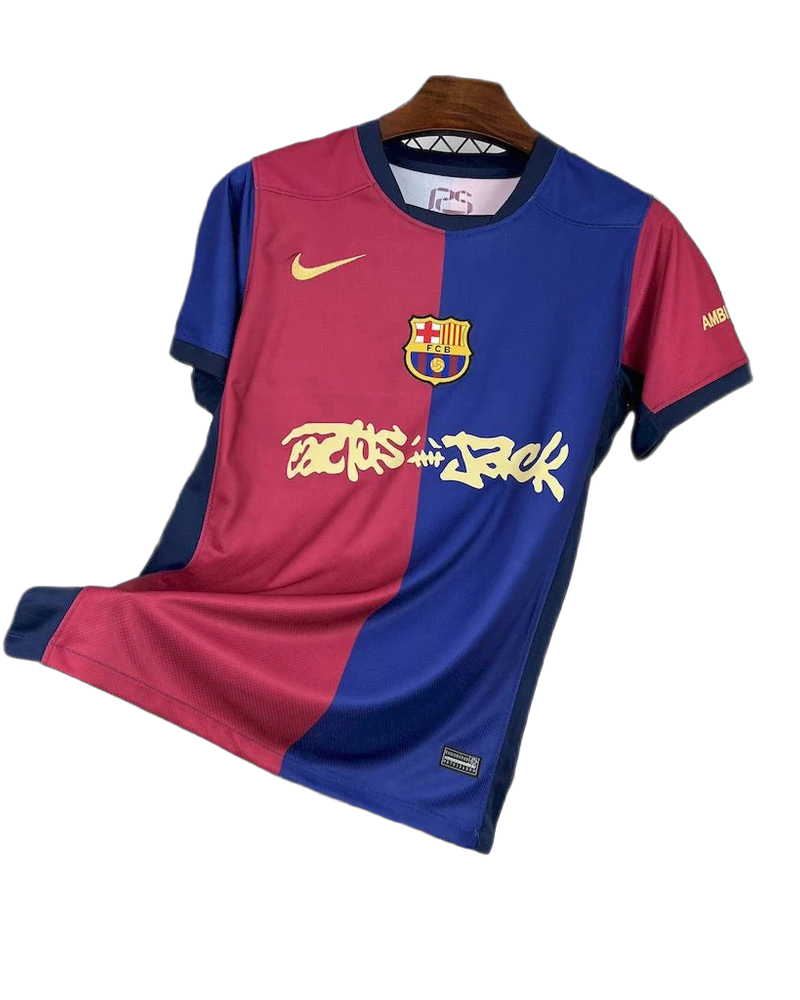 FC BARCELONE MAILLOT FOOT DOMICILE 2024/2025 TRAVIS SCOTT CACTUS JACK