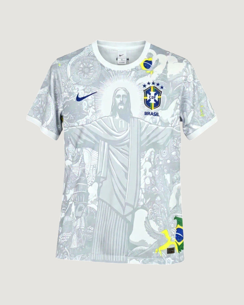 Brésil – Maillot Concept 25/26 – Blanc & Gris