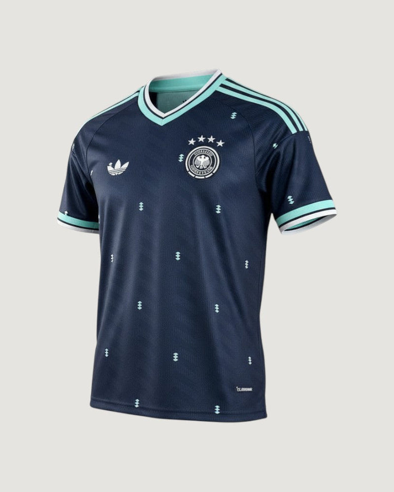 Allemagne – Maillot Extérieur Coupe du Monde 2026 – Bleu marine, Bleu ciel