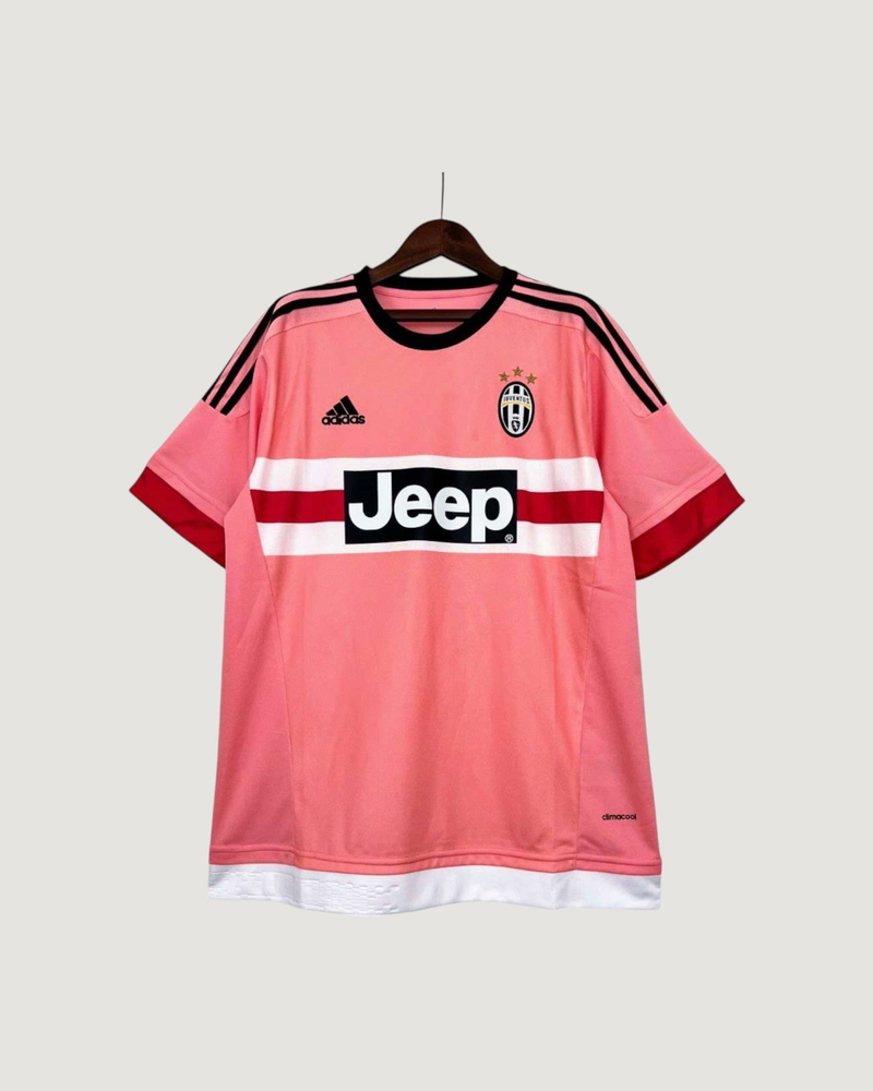 JUVENTUS - MAILLOT RÉTRO 2015/16 - ROSE, NOIR, BLANC