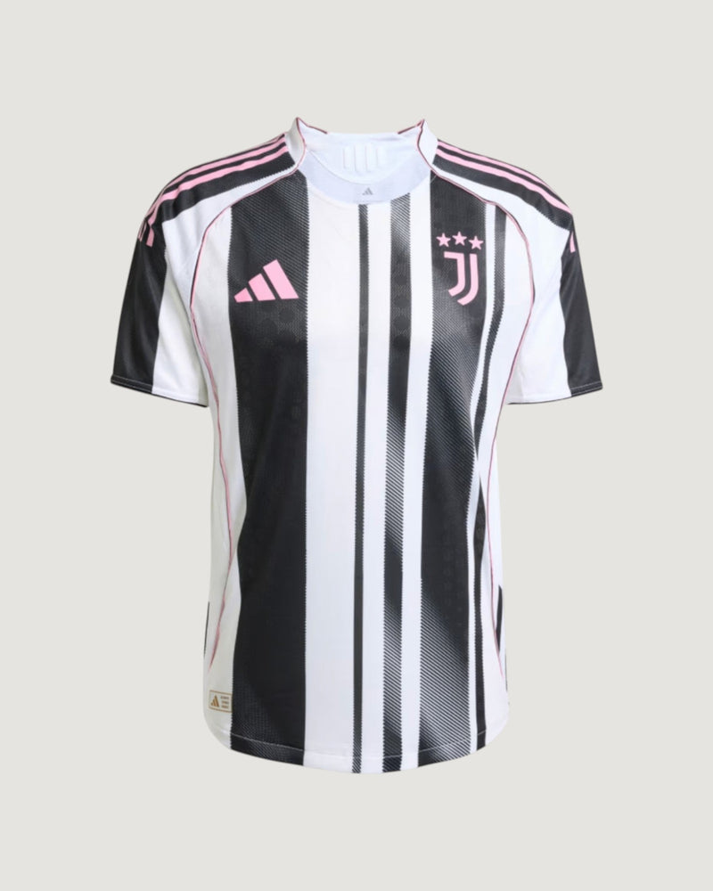 Juventus – Maillot Domicile 25/26 Blanc, Noir & Rose