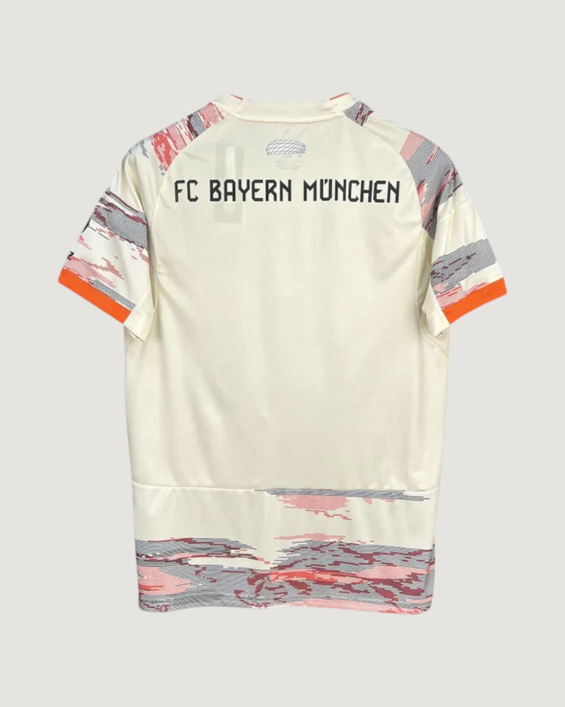 Bayern Munich – Maillot Extérieur 25/26 - Crème, Gris & Orange