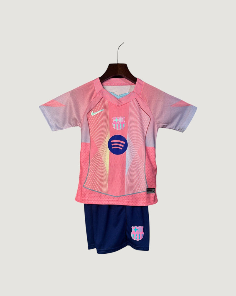 FC Barcelone – Ensemble Extérieur 25/26 Enfant – Rose & Bleu
