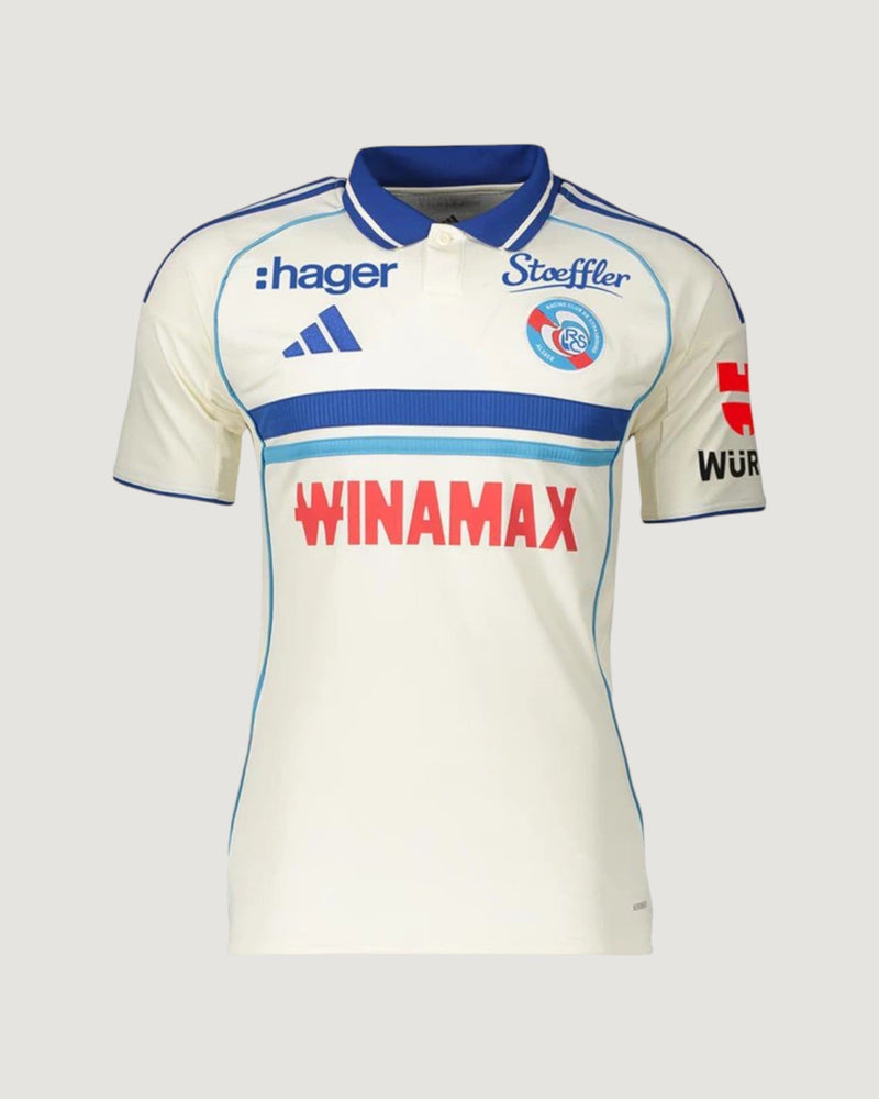 RC Strasbourg – Maillot Extérieur 25/26 – Blanc & Bleu