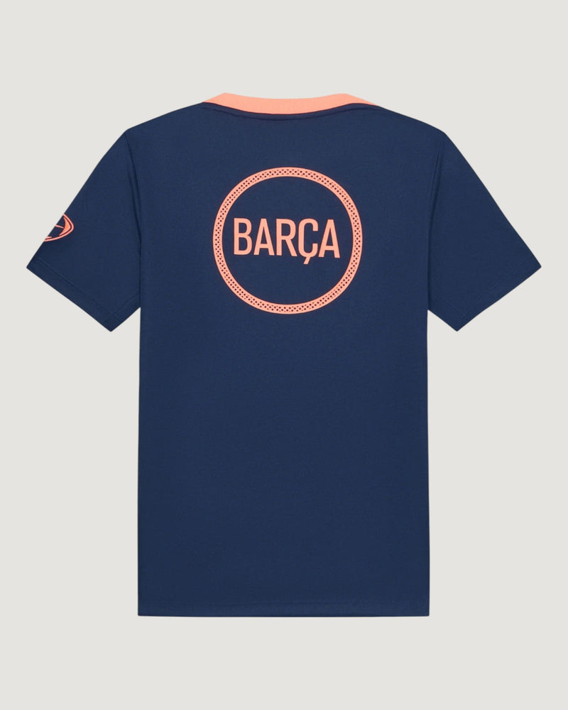 FC Barcelone – Maillot Pré-Match 25/26 – Bleu Marine & Orange