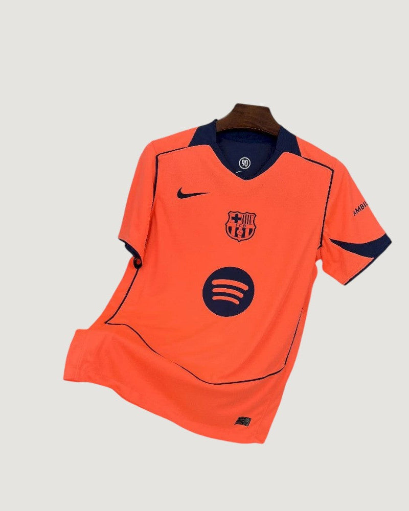 FC Barcelone – Maillot Extérieur 25/26 – Orange & Bleu Marine