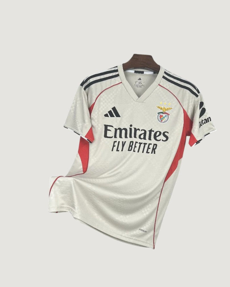 Benfica – Maillot Extérieur 25/26 – Beige & Rouge