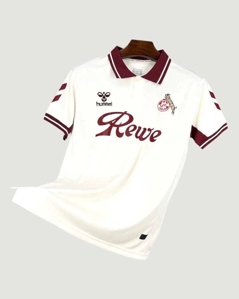 FC Cologne – Maillot Extérieur 25/26 – Blanc & Bordeaux